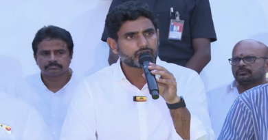 nara lokesh during a press meet